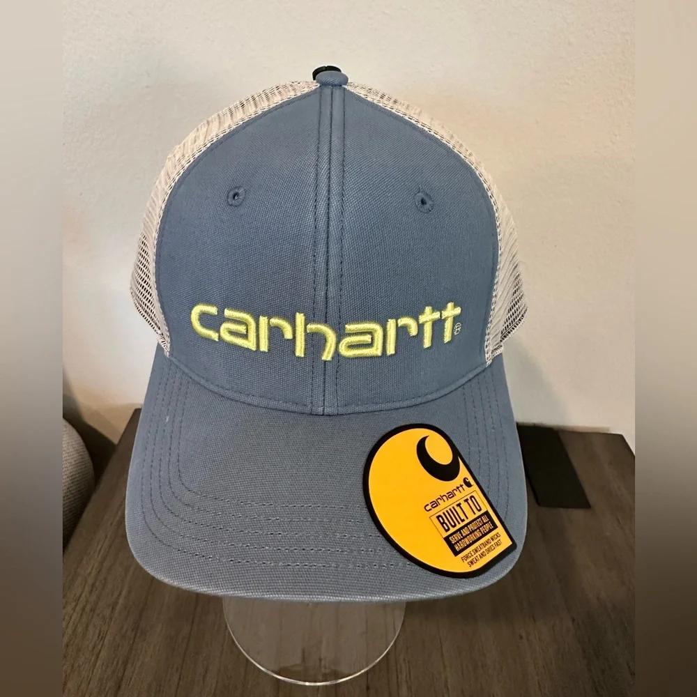 Carhartt Men's Canvas Mesh-Back Logo Graphic Cap